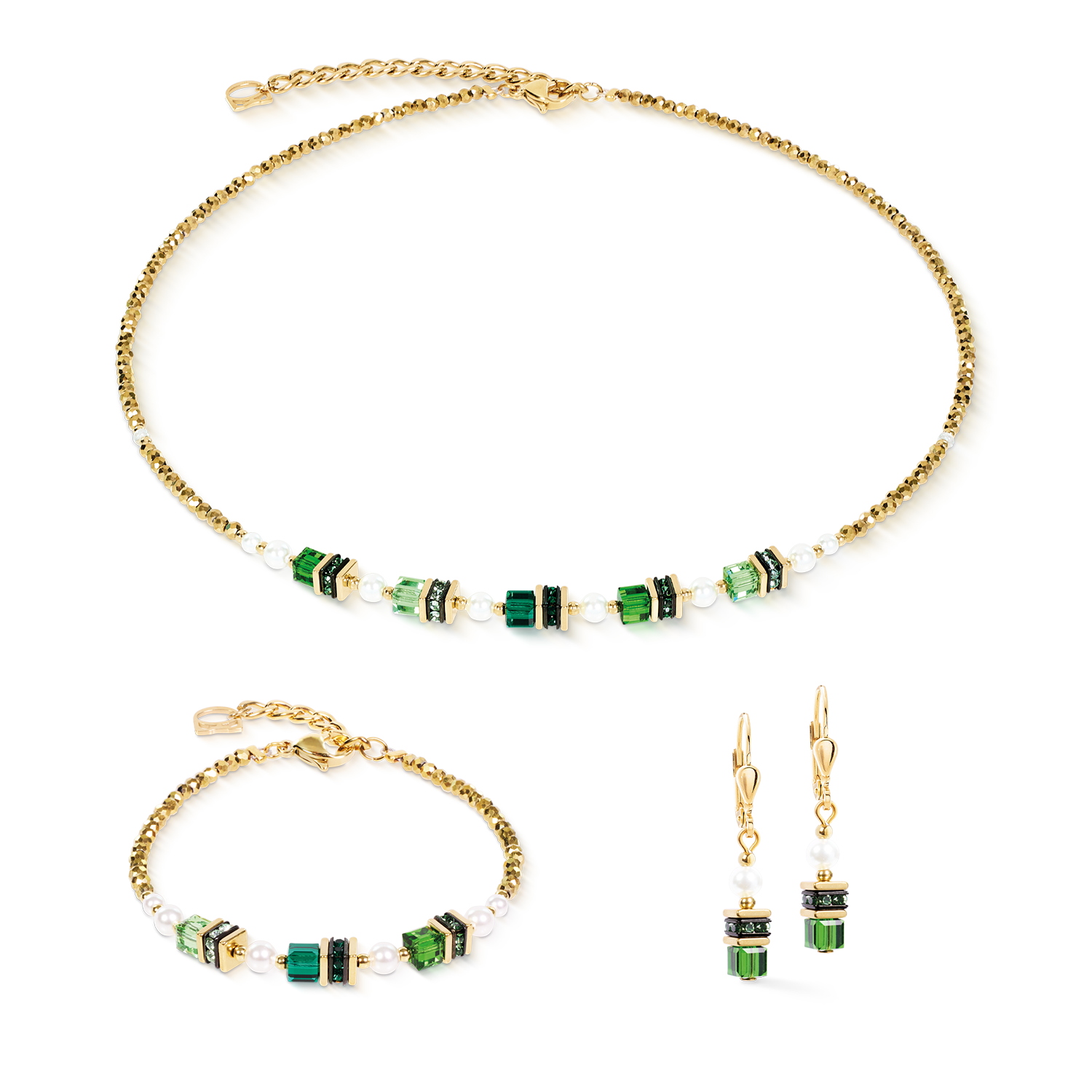Bracelet Sparkling Princess gold-emerald