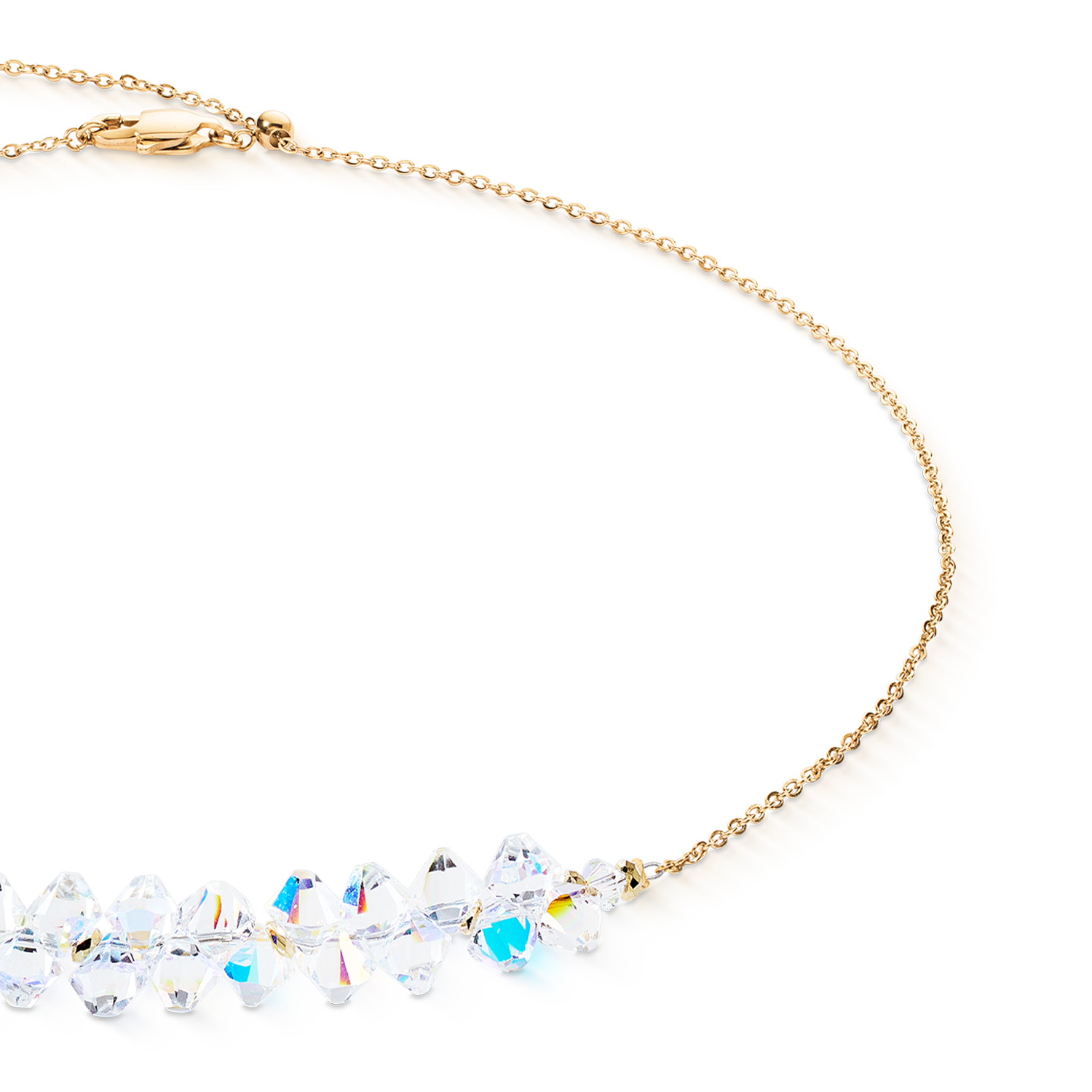 Necklace Dancing Crystals Pure gold-crystal