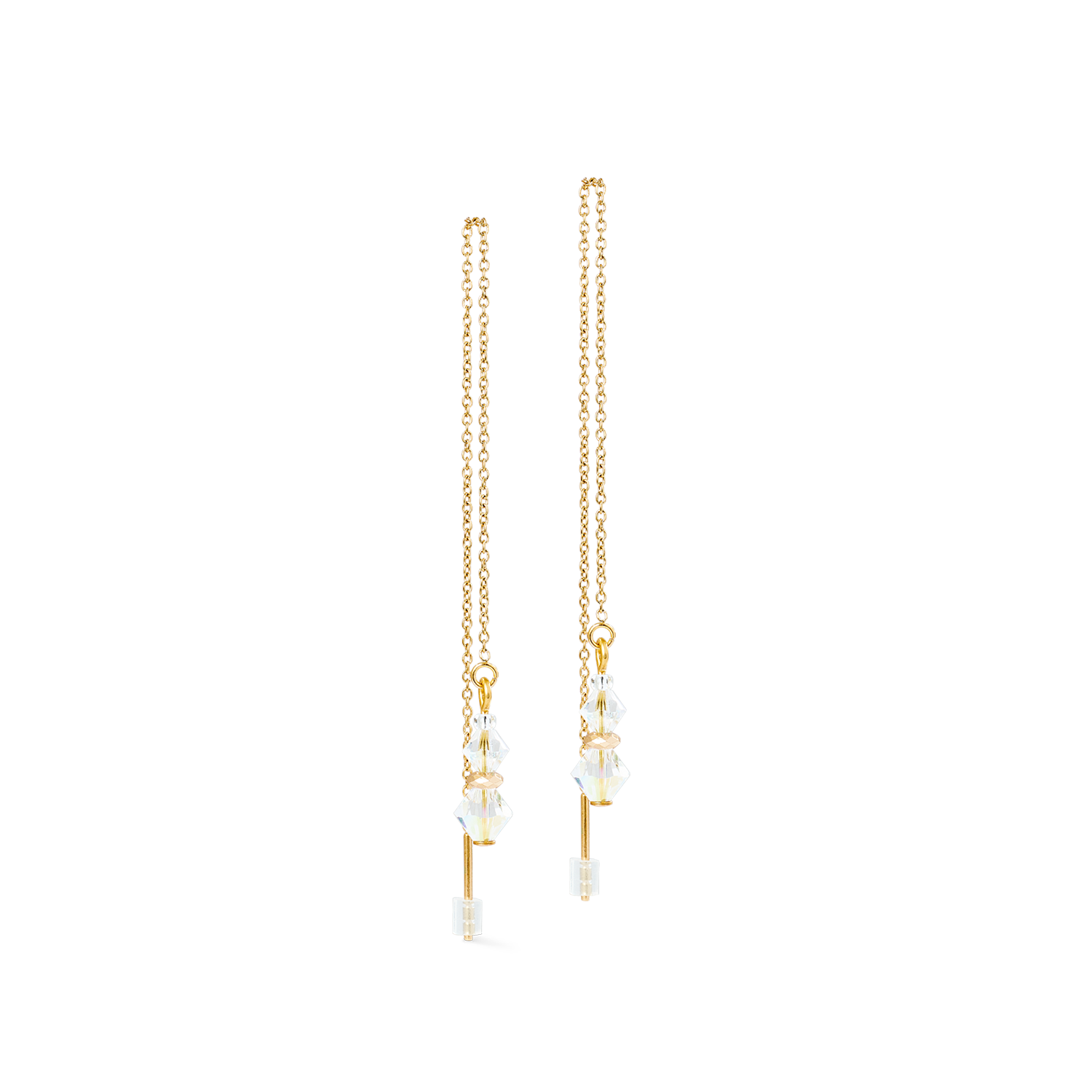 Earrings Dancing Crystals Pure gold-crystal