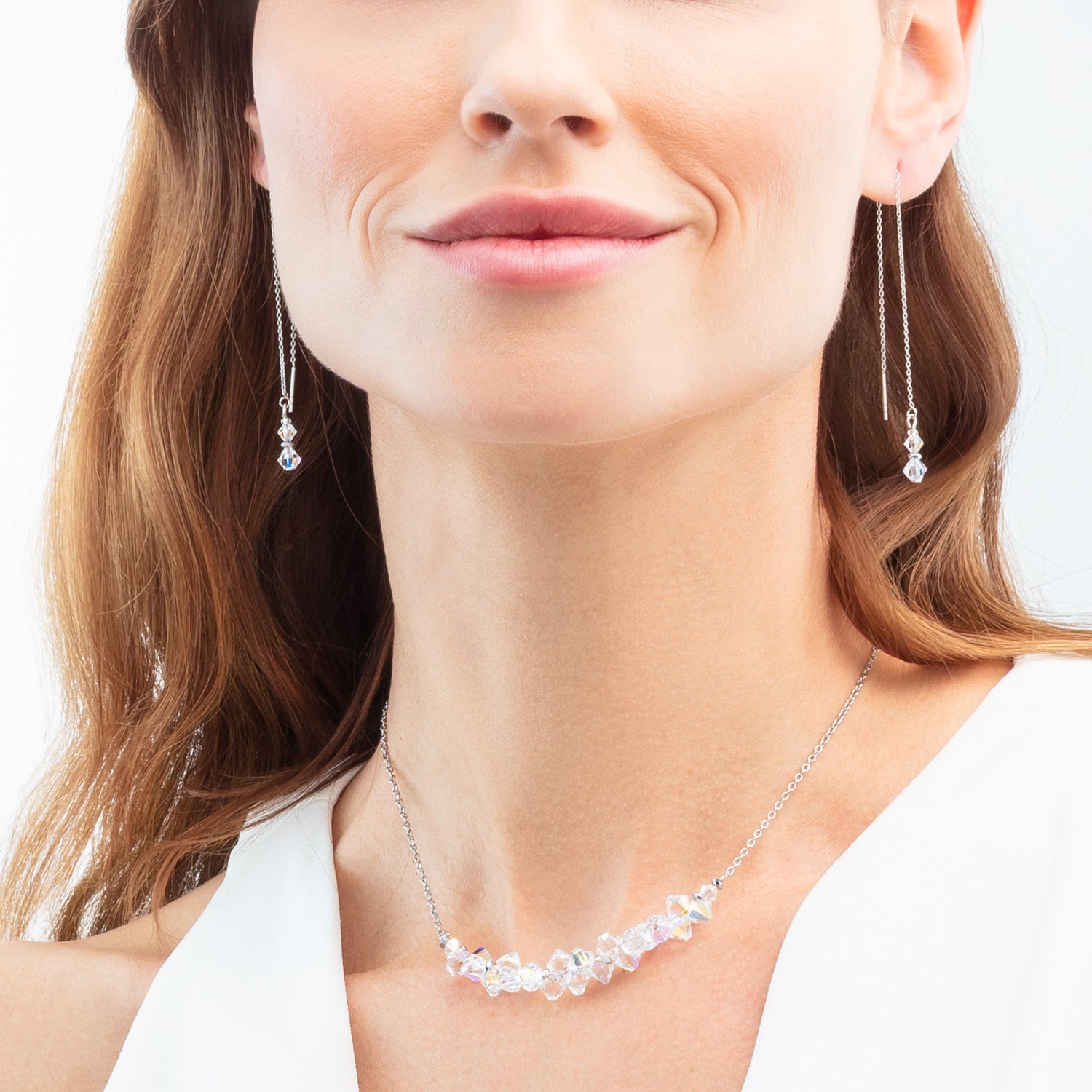 Earrings Dancing Crystals Pure silver-crystal