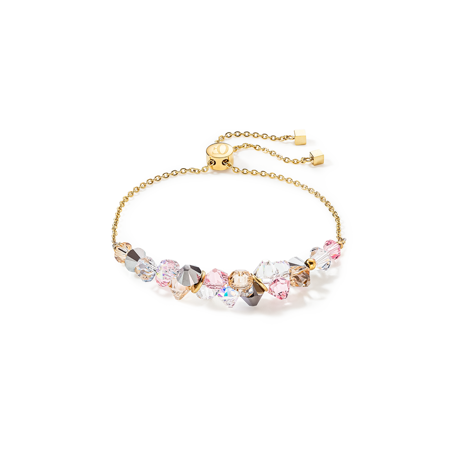 Dancing Crystals bracelet gold light rose