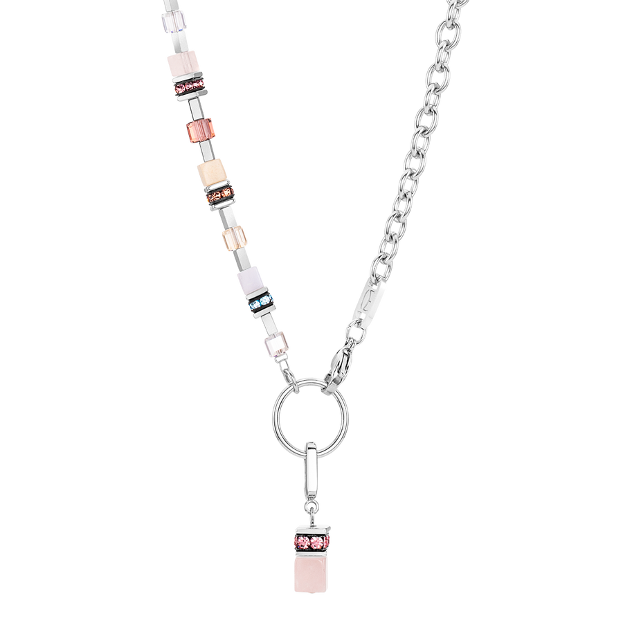 GeoCUBE® Fusion Charm necklace silver-pastel