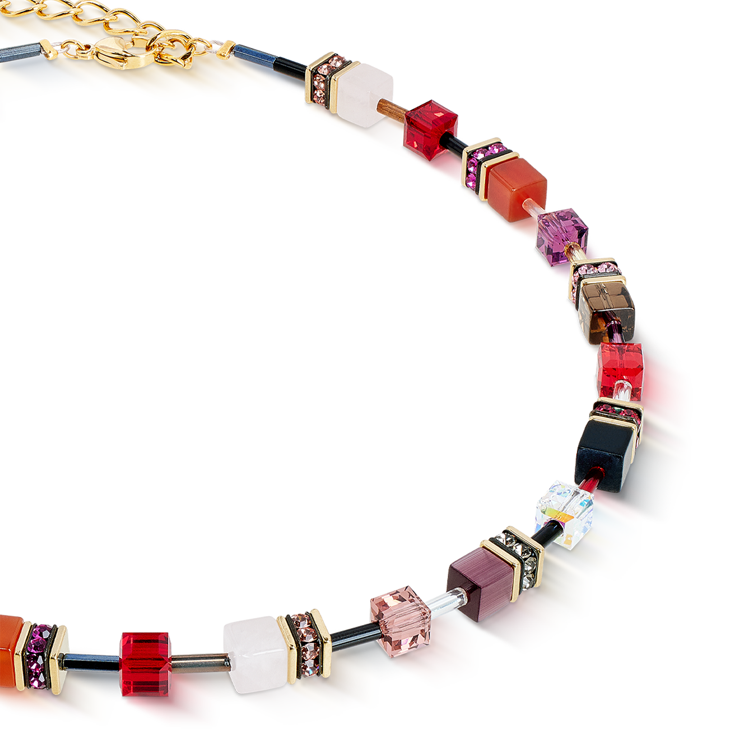GeoCUBE® Iconic Precious necklace Festive red