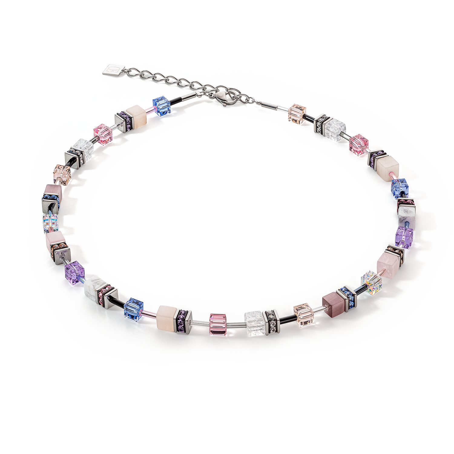 GeoCUBE® Iconic Precious necklace lilac-blue