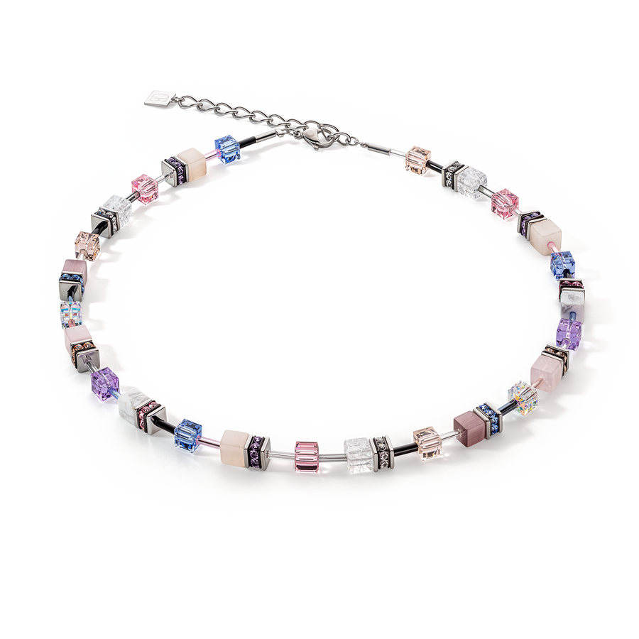 GeoCUBE® Iconic Precious necklace lilac-blue