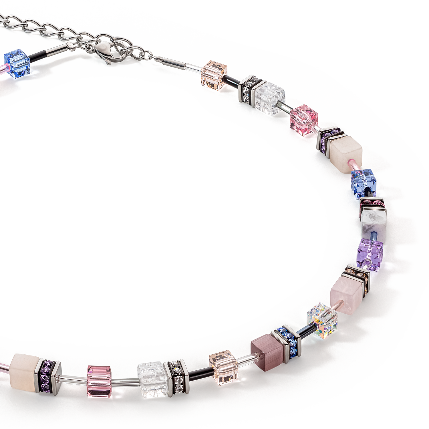 GeoCUBE® Iconic Precious necklace lilac-blue