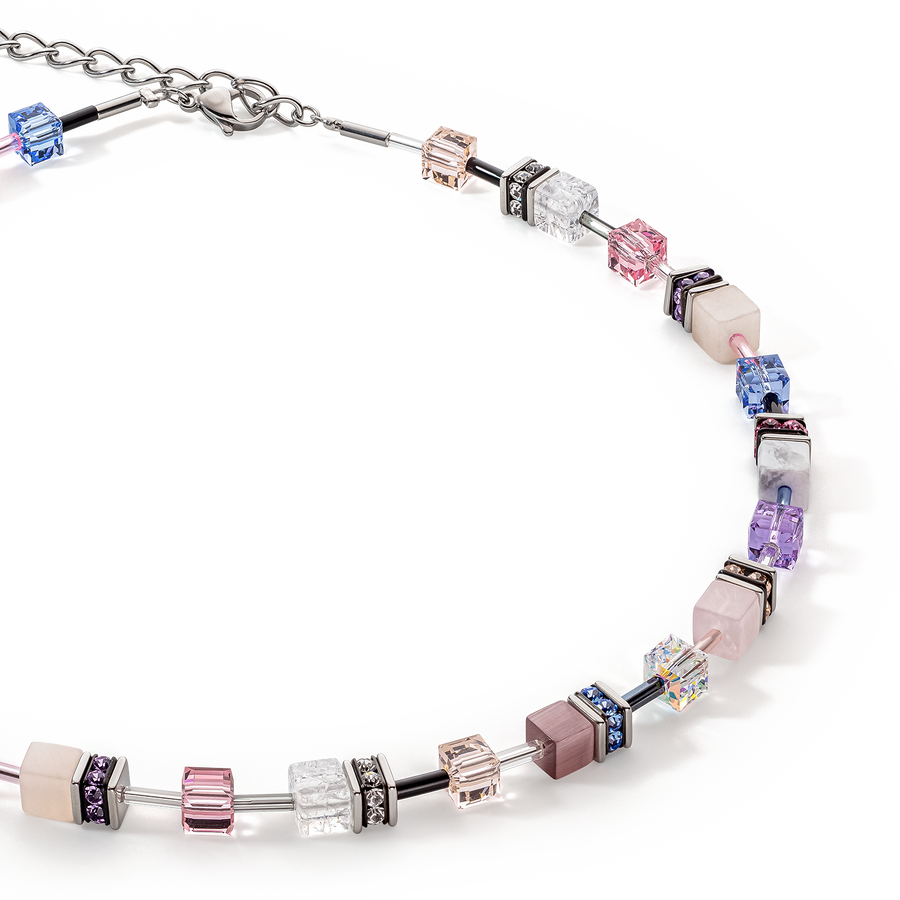 GeoCUBE® Iconic Precious necklace lilac-blue