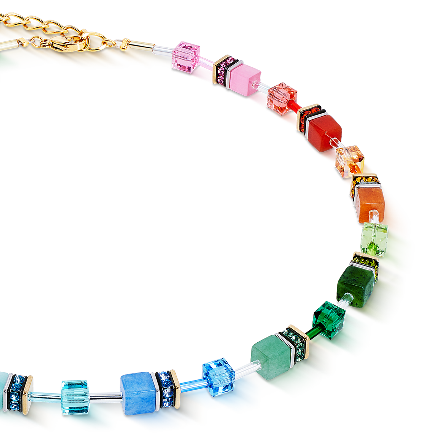 GeoCUBE® Iconic Precious necklace Rainbow