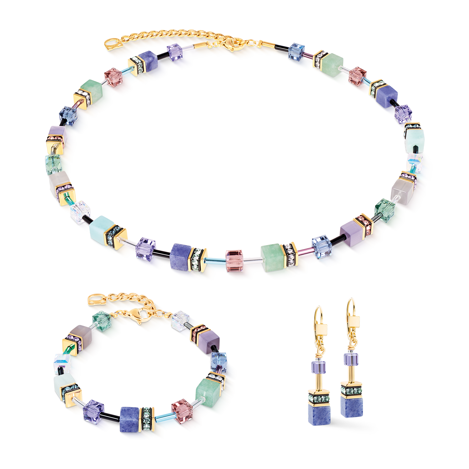 GeoCUBE® Iconic Precious Necklace Pastel Garden