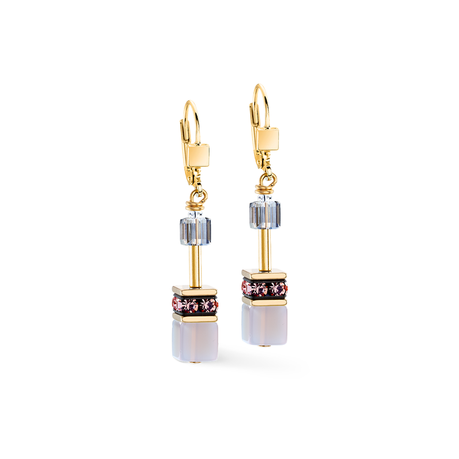 GeoCUBE® Iconic Precious earrings Golden Blush