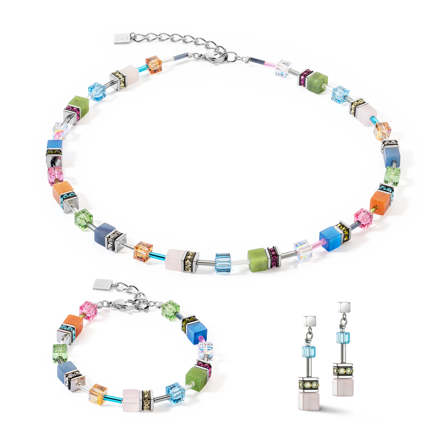 GeoCUBE® Iconic Precious earrings multicolour boho