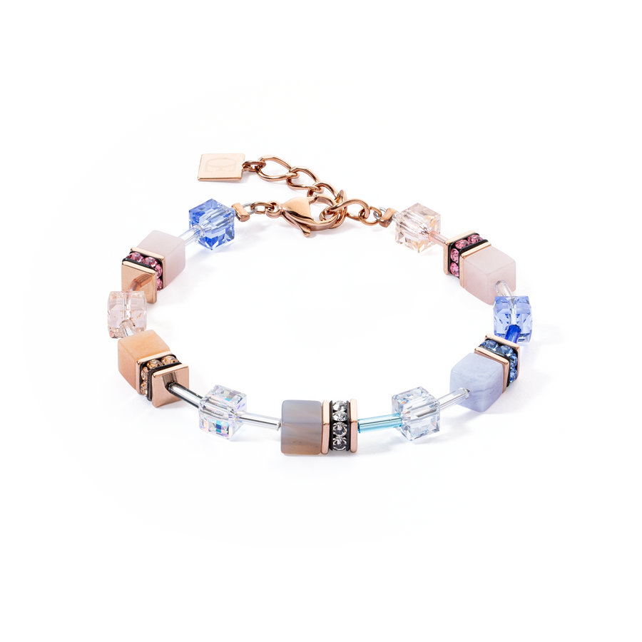 GeoCUBE® Iconic Precious bracelet light blue-beige