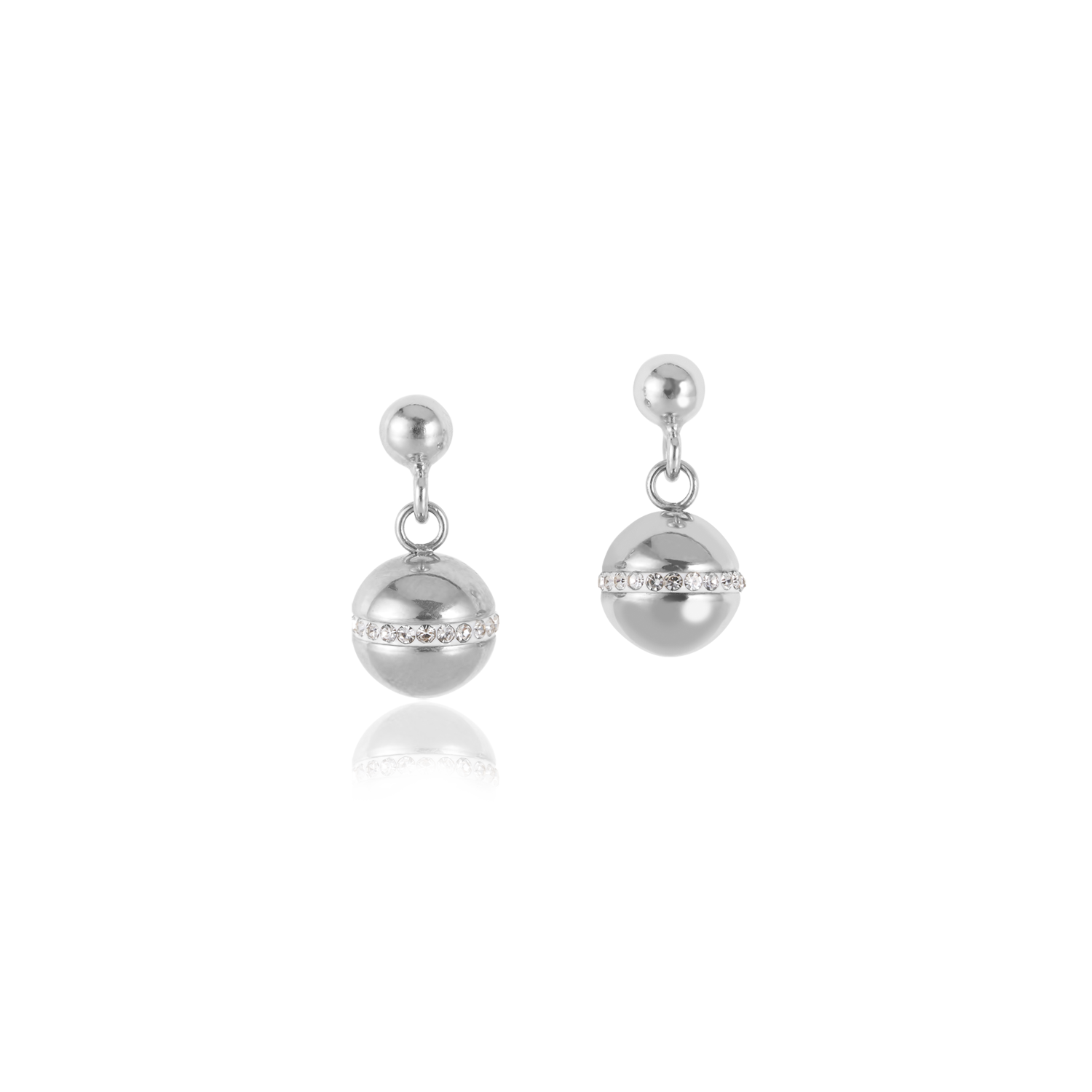 Earrings TwistedPEARLS stainless steel silver