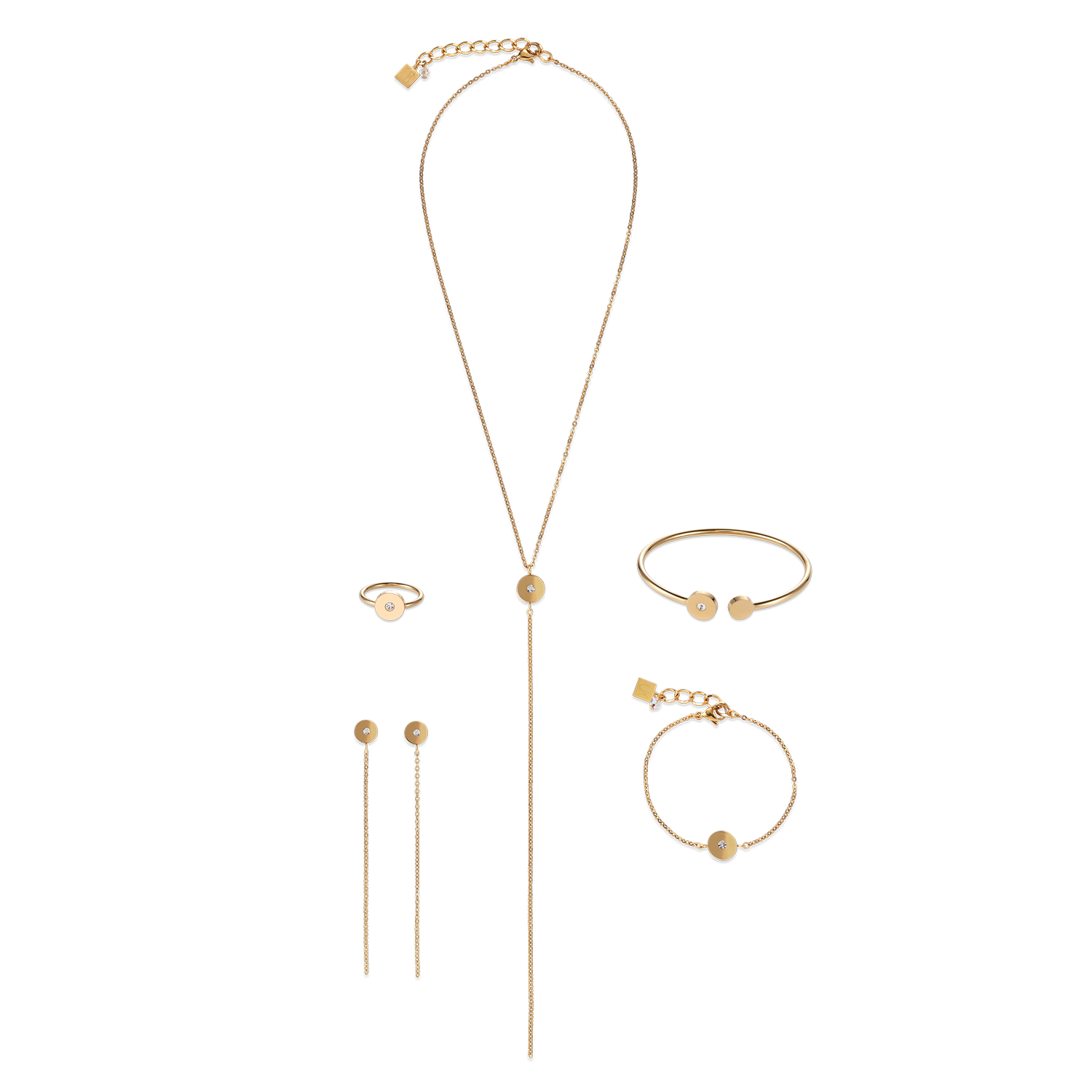 Earrings SparklingCOINS stainless steel gold