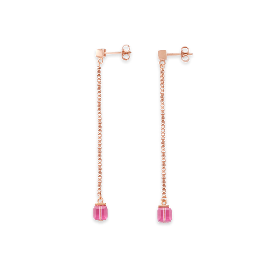 Earrings Stainless Steel rose gold & Crystals rose