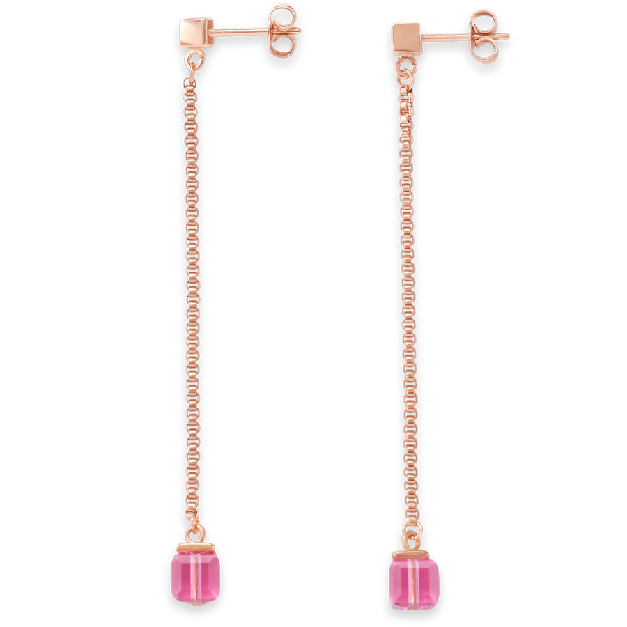 Earrings Stainless Steel rose gold & Crystals rose