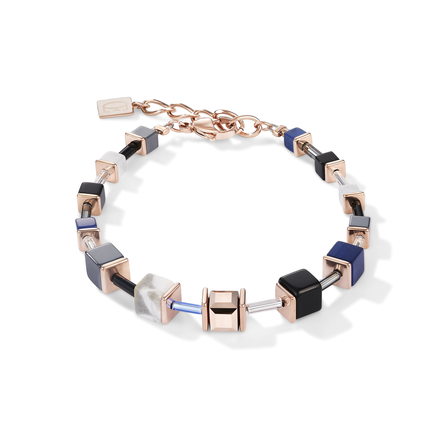 Bracelet GeoCUBE® blue-rose gold