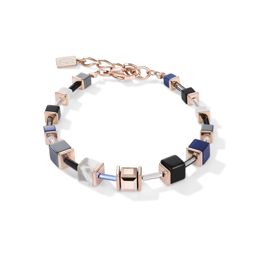 Bracelet GeoCUBE® blue-rose gold