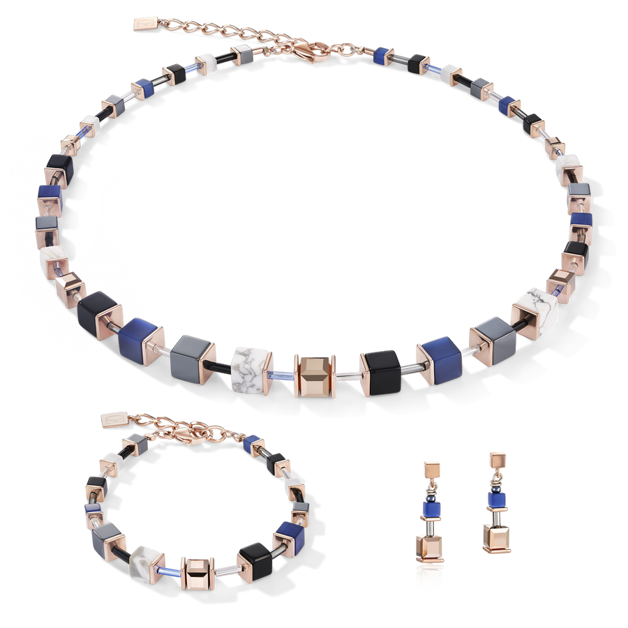 Bracelet GeoCUBE® blue-rose gold
