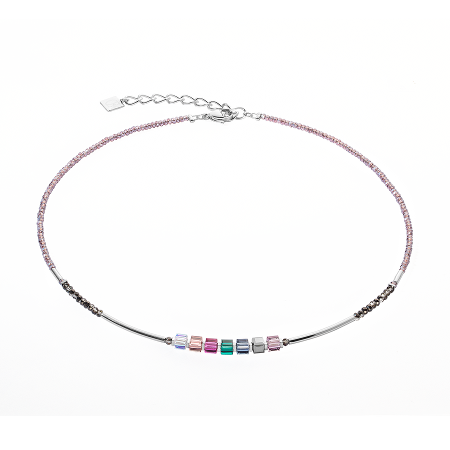 Cube Story Minimalistic Sparkling necklace Multicolour Art Nouveau