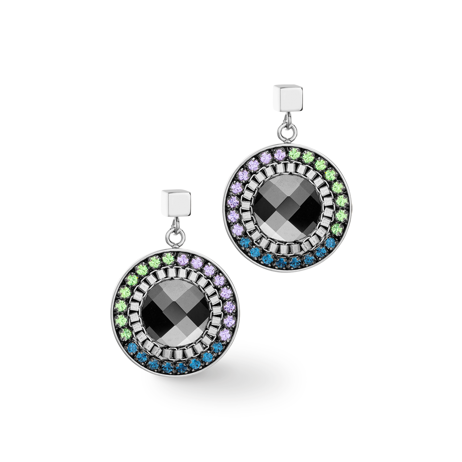 Earrings Amulet Statement dark green
