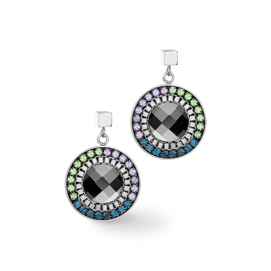 Earrings Amulet Statement dark green