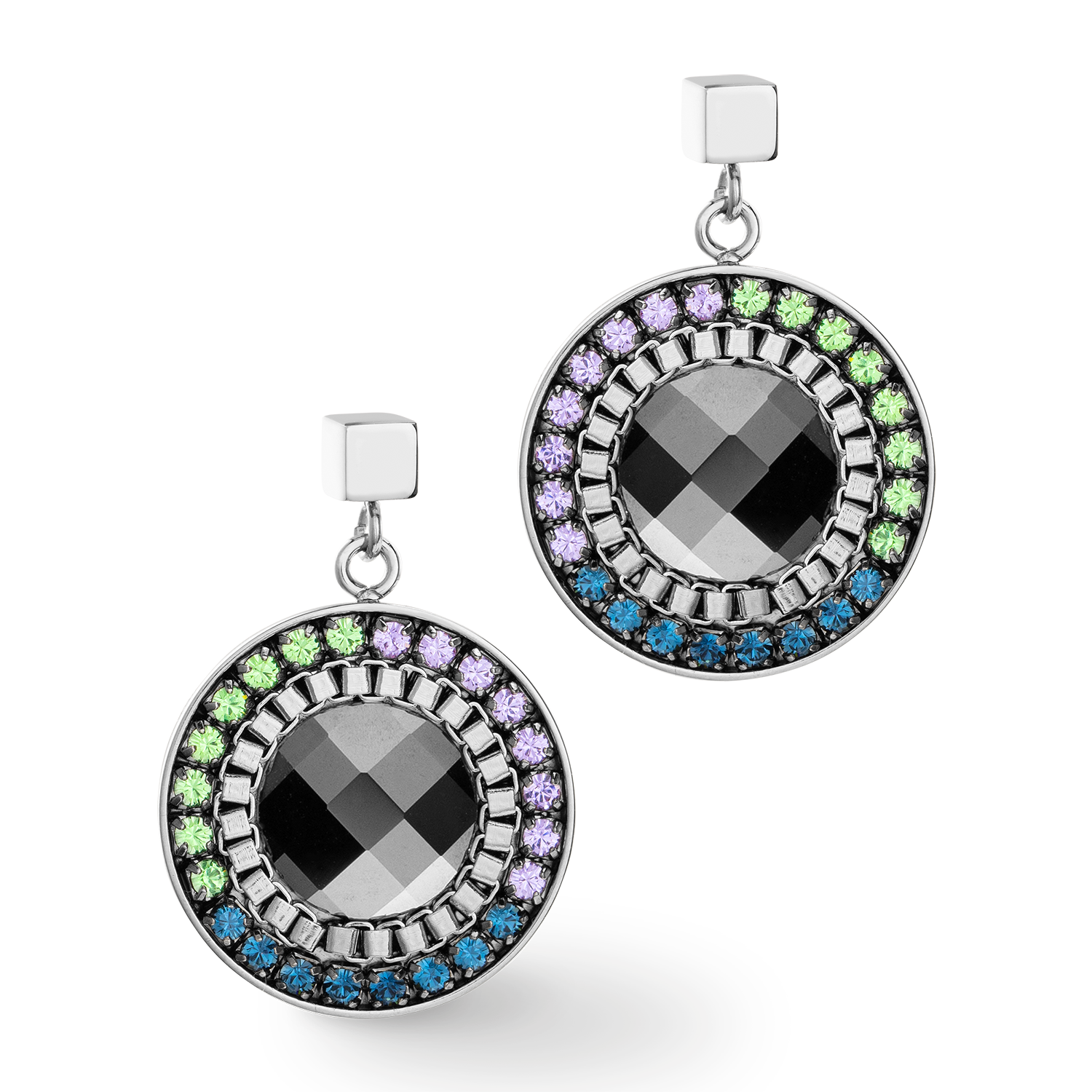 Earrings Amulet Statement dark green