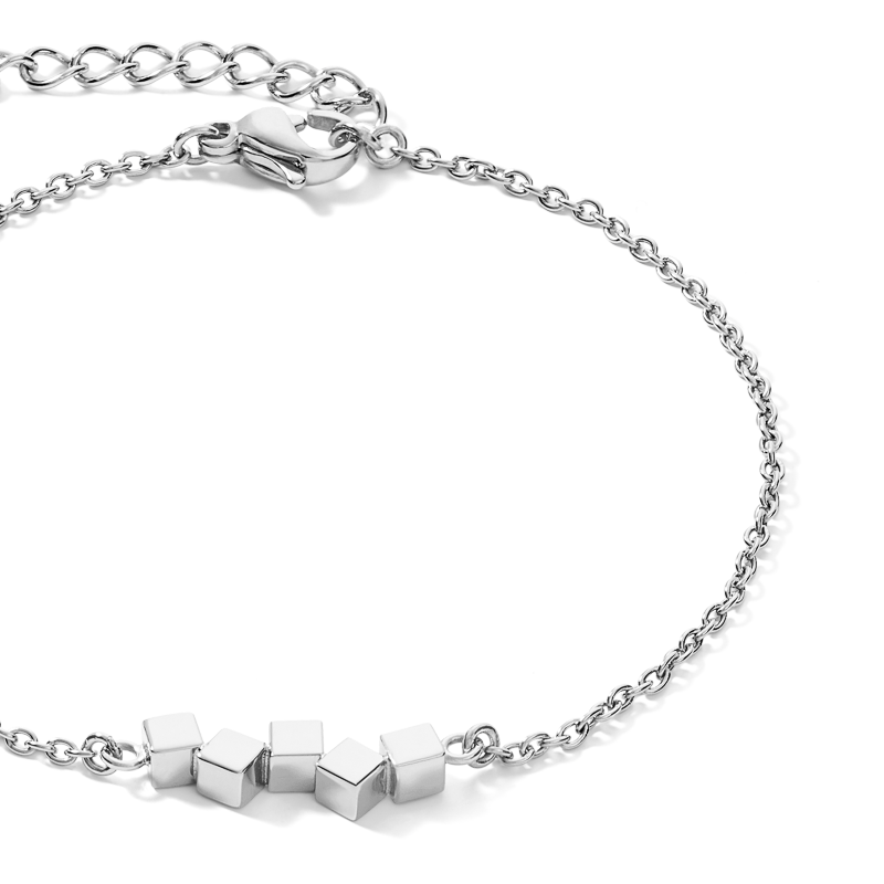Bracelet Dancing GeoCUBE® small stainless steel silver