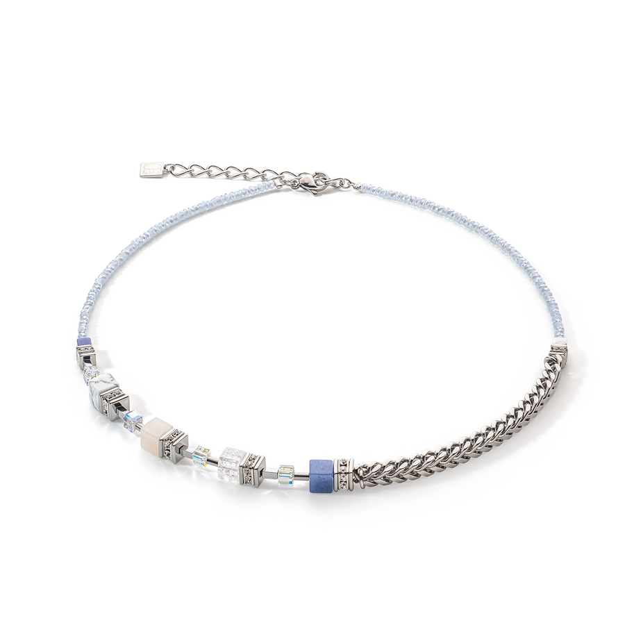 GeoCUBE® Precious Fusion Chunky Chain necklace light blue