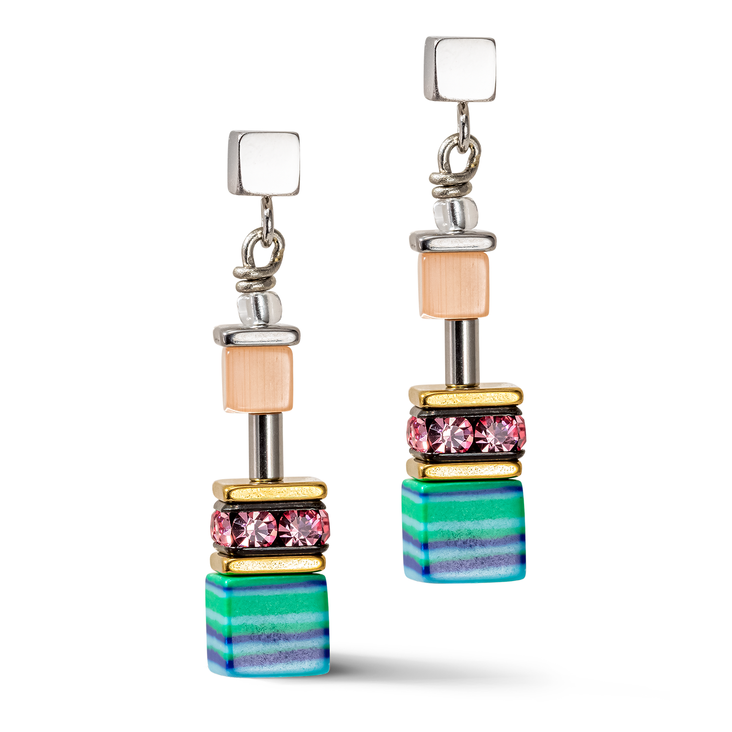 GeoCUBE® Candy earrings multicolour spring