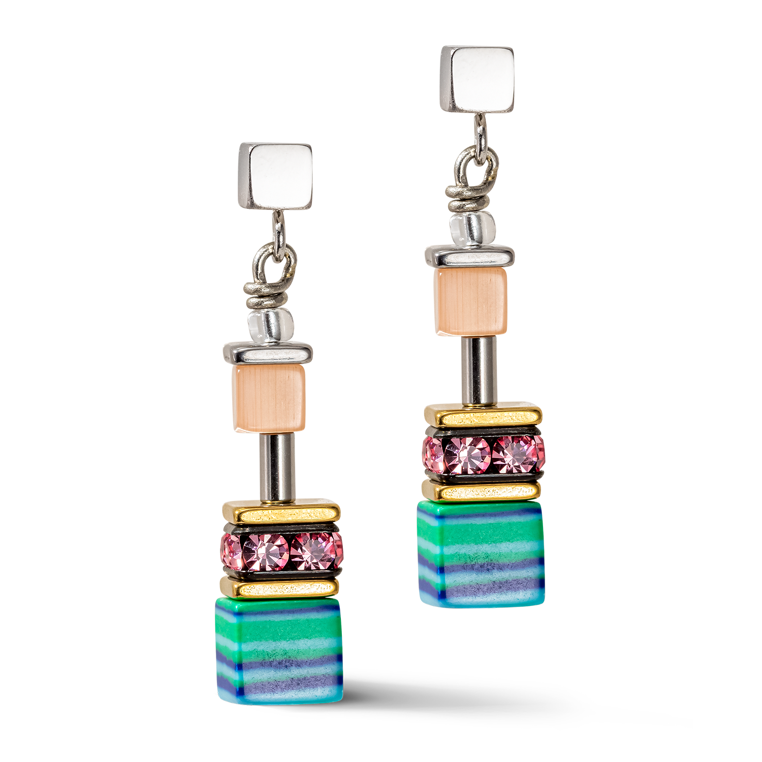 GeoCUBE® Candy earrings multicolour spring