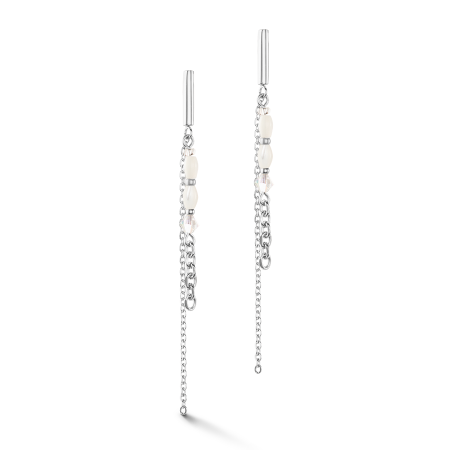 Brilliant Square Layer earrings silver