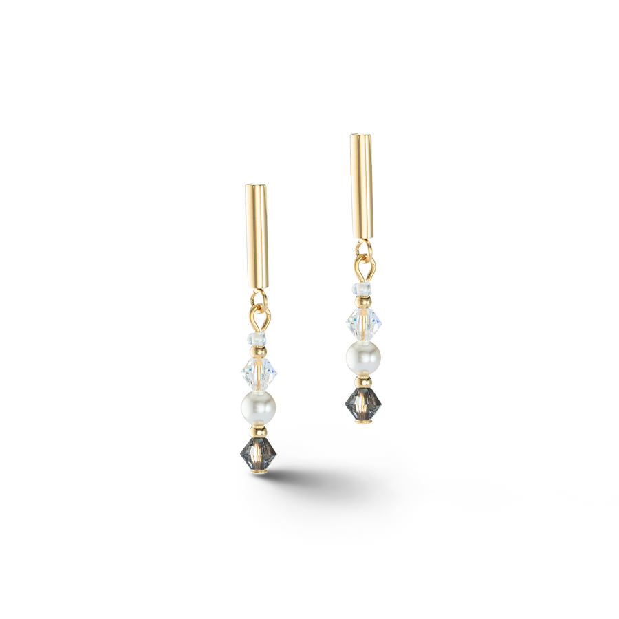 Princess Pearls earringse grey-crystal