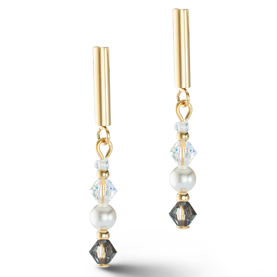 Princess Pearls earringse grey-crystal