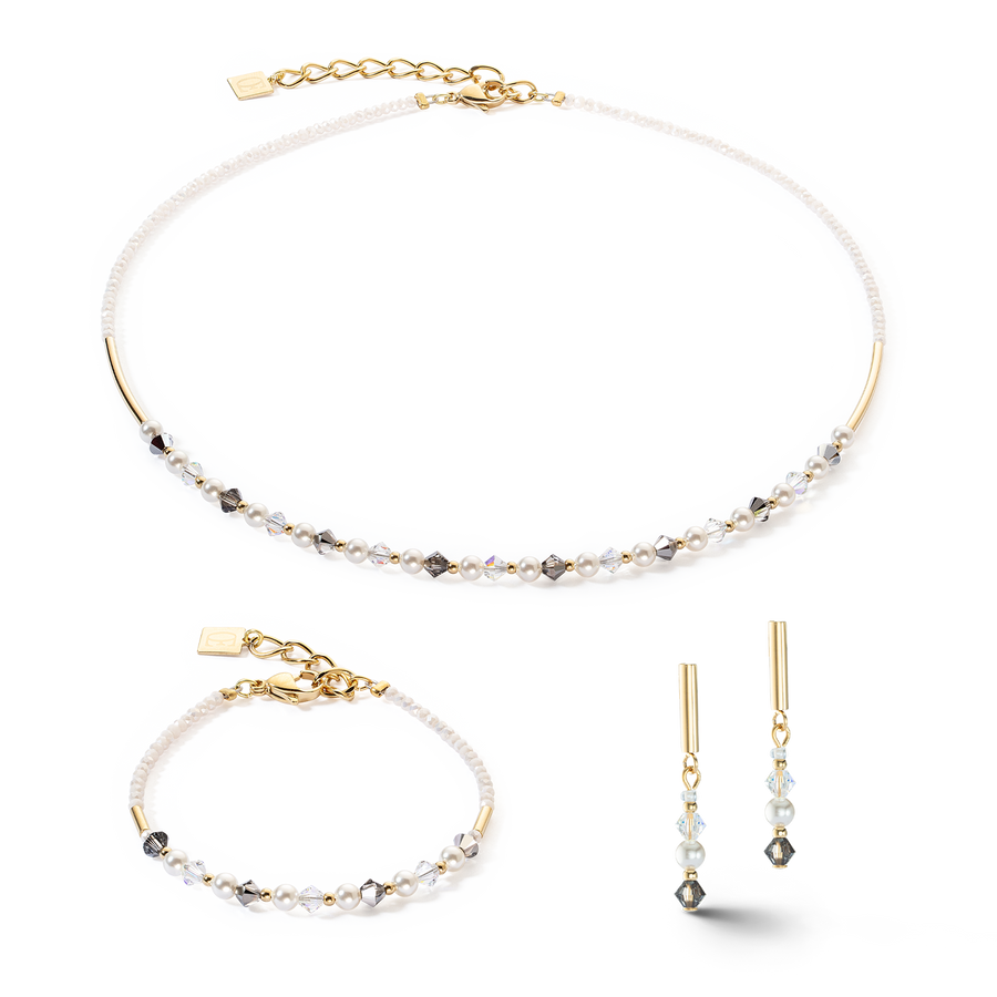Princess Pearls earringse grey-crystal