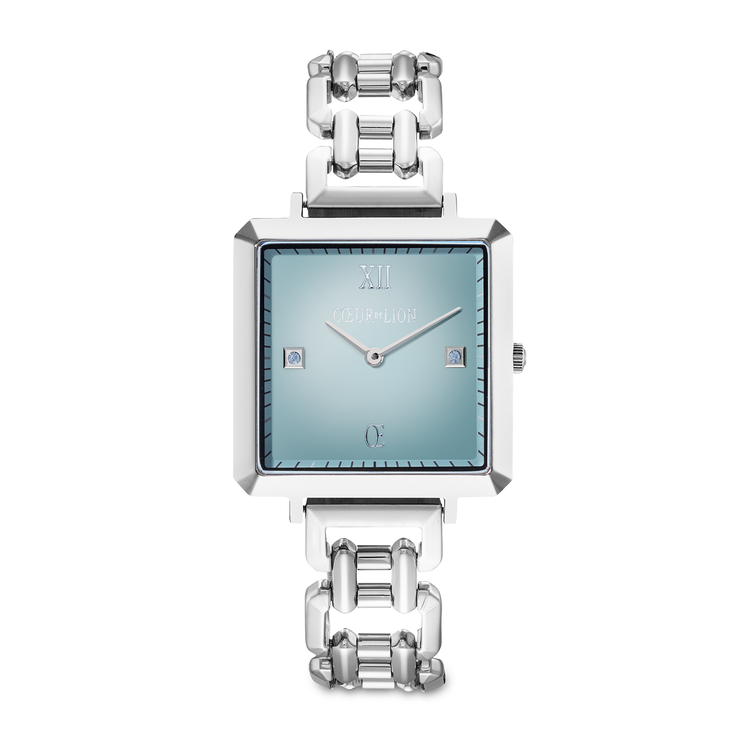 Watch Iconic Cube Ocean Cyan Statement silver