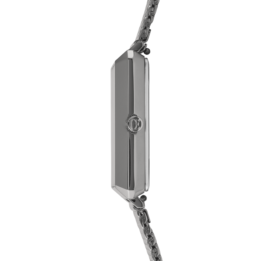 Watch Iconic Square Anthracite Mother-of-Pearl Milanese Stainless Steel Anthracite