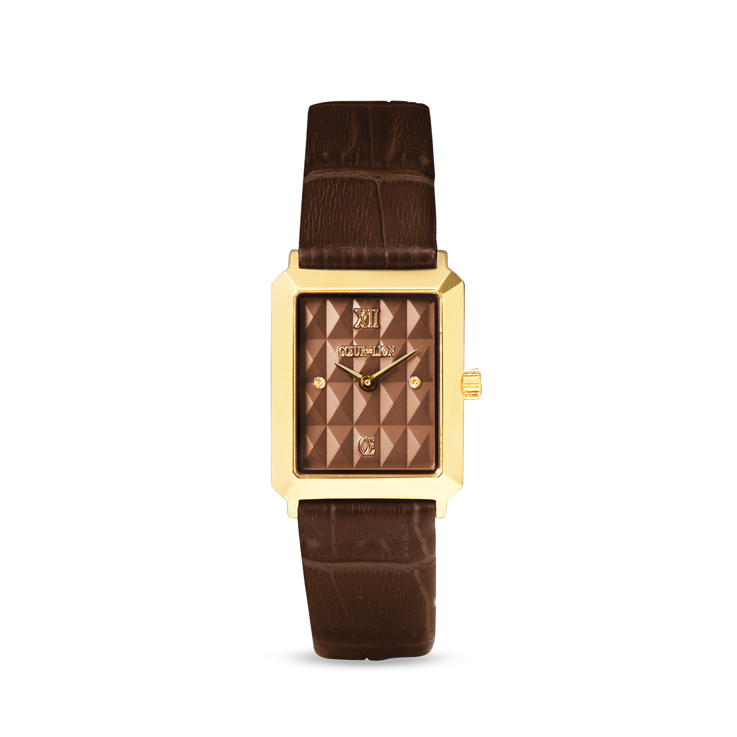 Gift Set Watch Iconic Spikes Mocha Mousse gold & GeoCUBE Iconic bracelet Earth Mirage