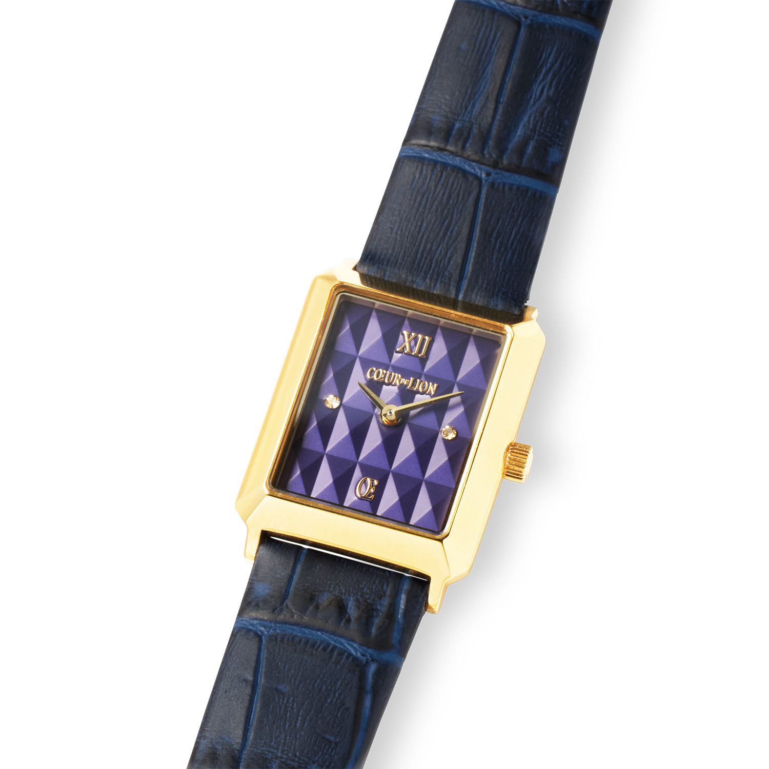 Watch Iconic Spikes Bracelet Leather Midnight Blue Gold