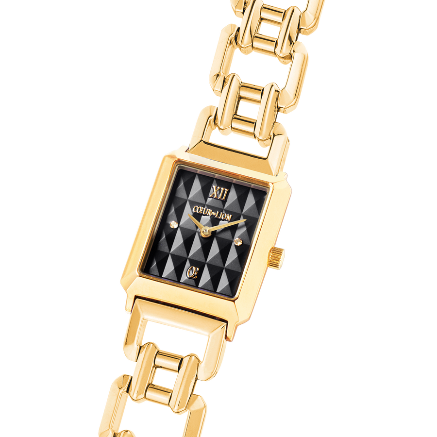 Watch Iconic Spikes Black Statement gold