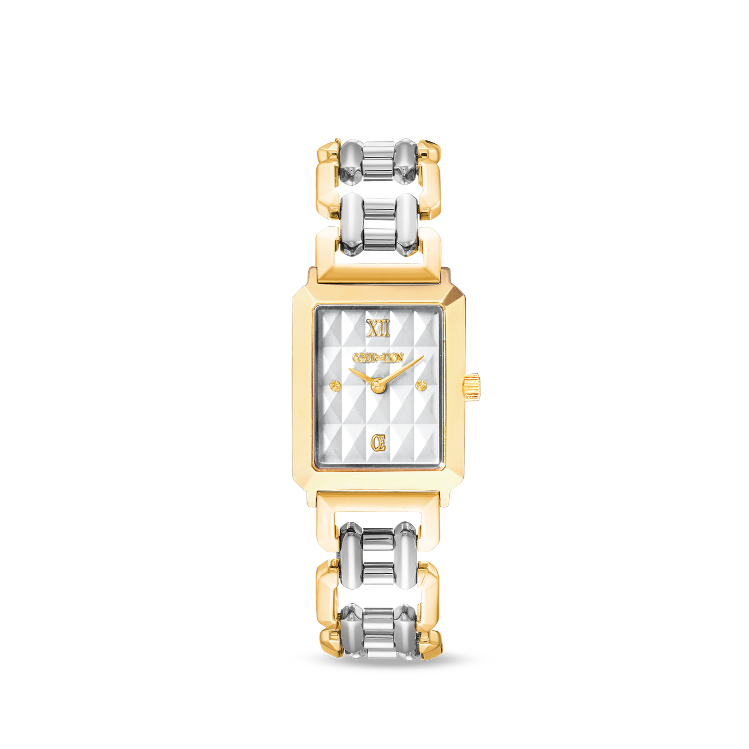 Iconic Spikes Statement Watch Silver Bicolor