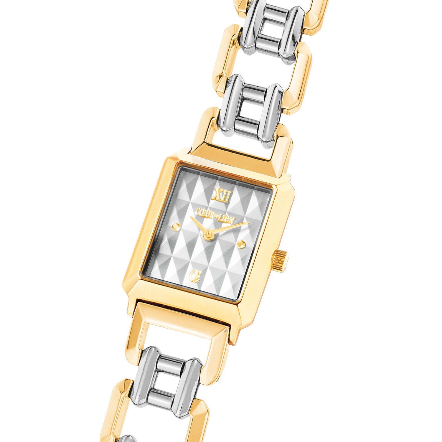 Iconic Spikes Statement Watch Silver Bicolor