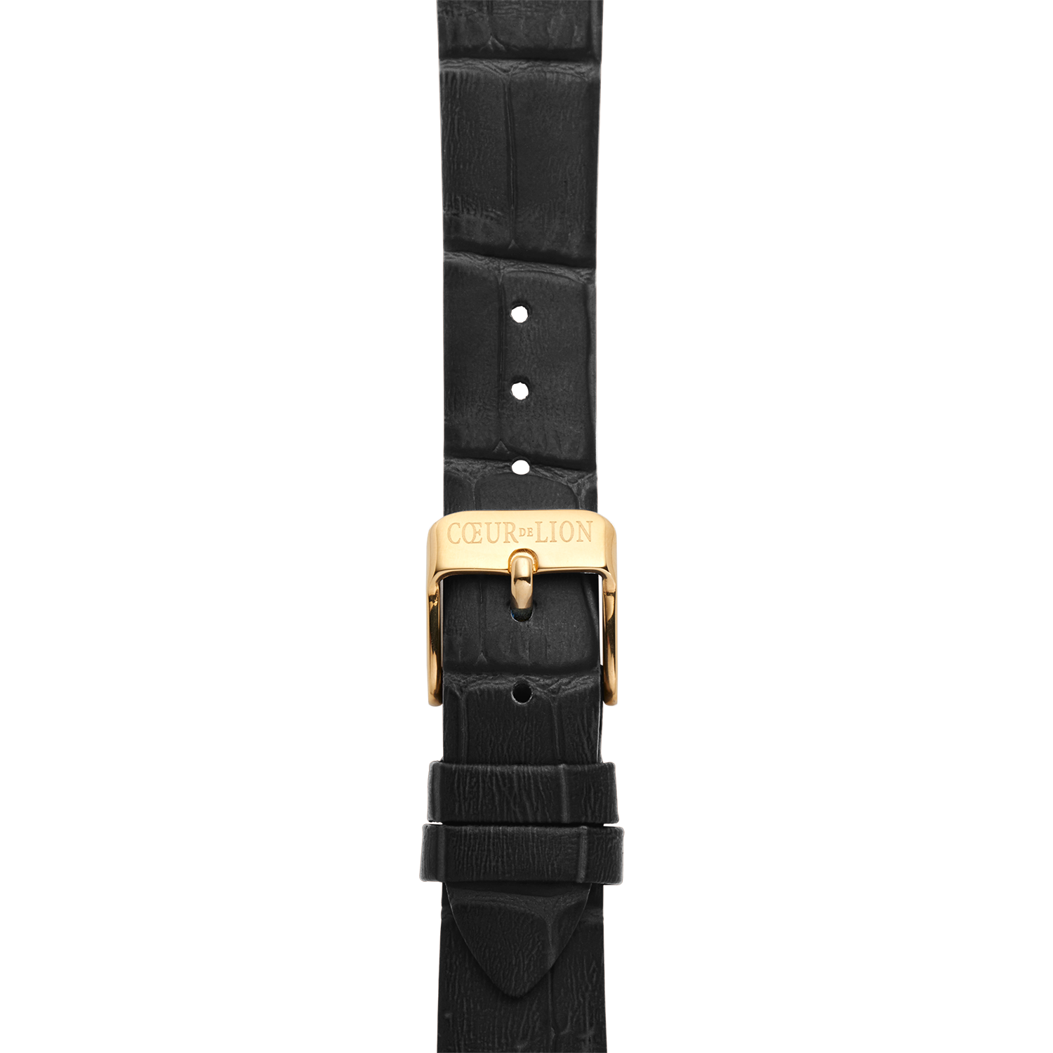Watch Iconic Waves Gold Leather Black-White