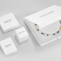Happy Iconic Cube charm earrings gold pastel – COEUR DE LION (Europe)