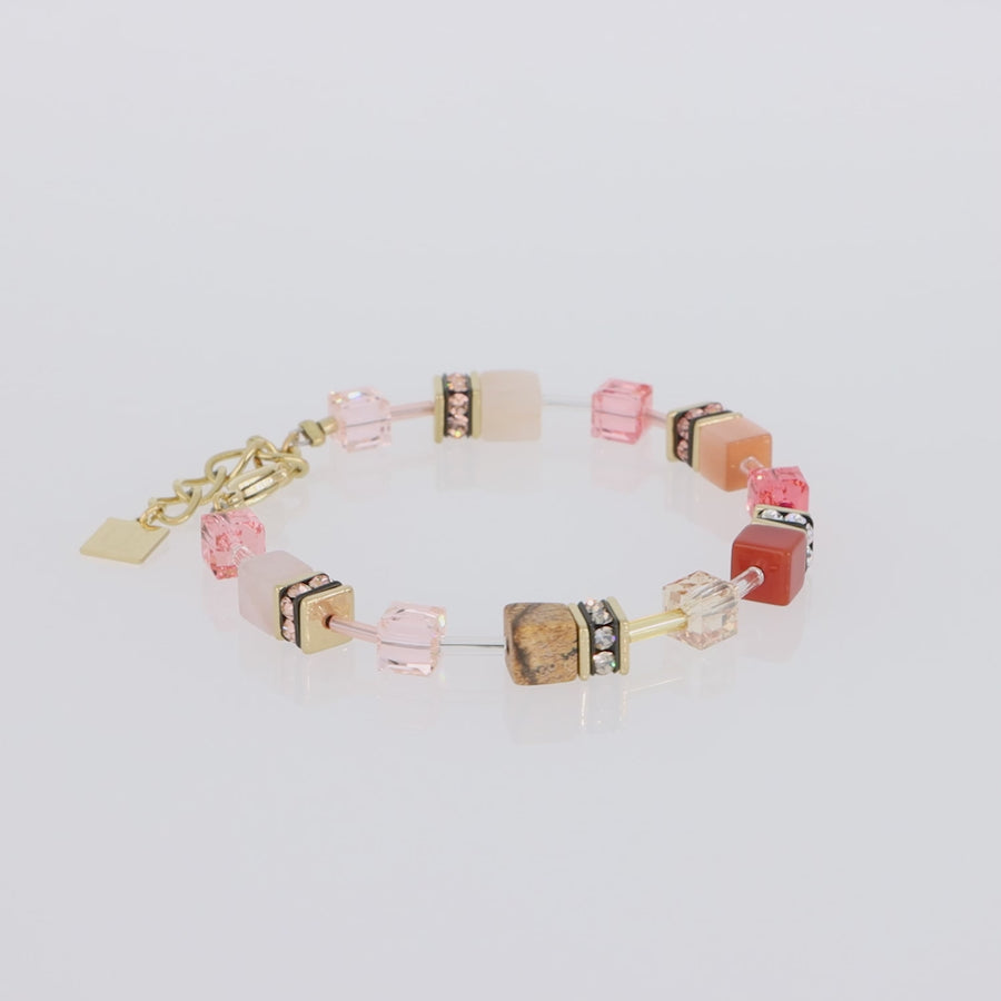 GeoCUBE® Iconic Precious bracelet red-beige