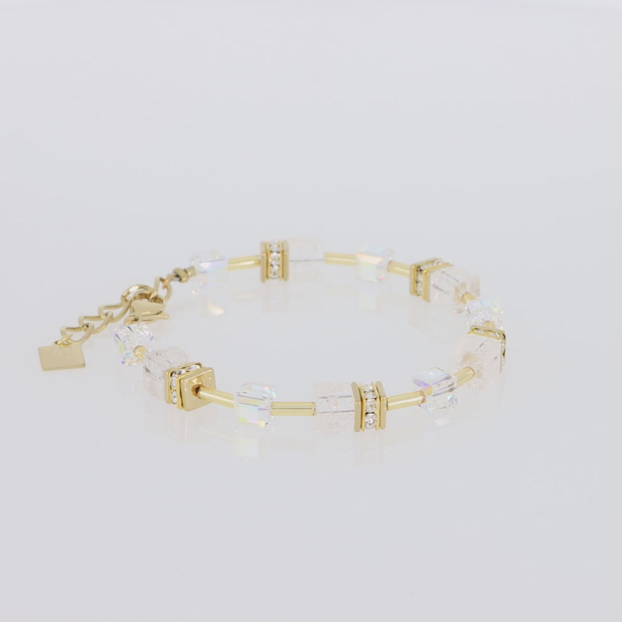 GeoCUBE® Iconic Nature bracelet gold white
