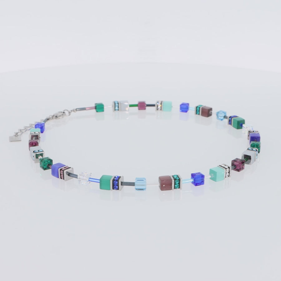 GeoCUBE® Iconic necklace turquoise lilac