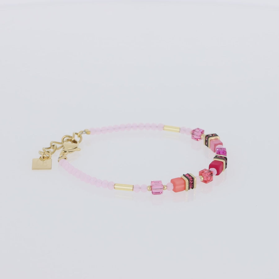 Bracelet Mini Cubes Magenta