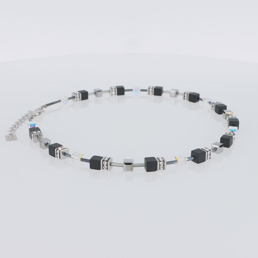 GeoCUBE® Iconic Precious Onyx necklace crystal-black