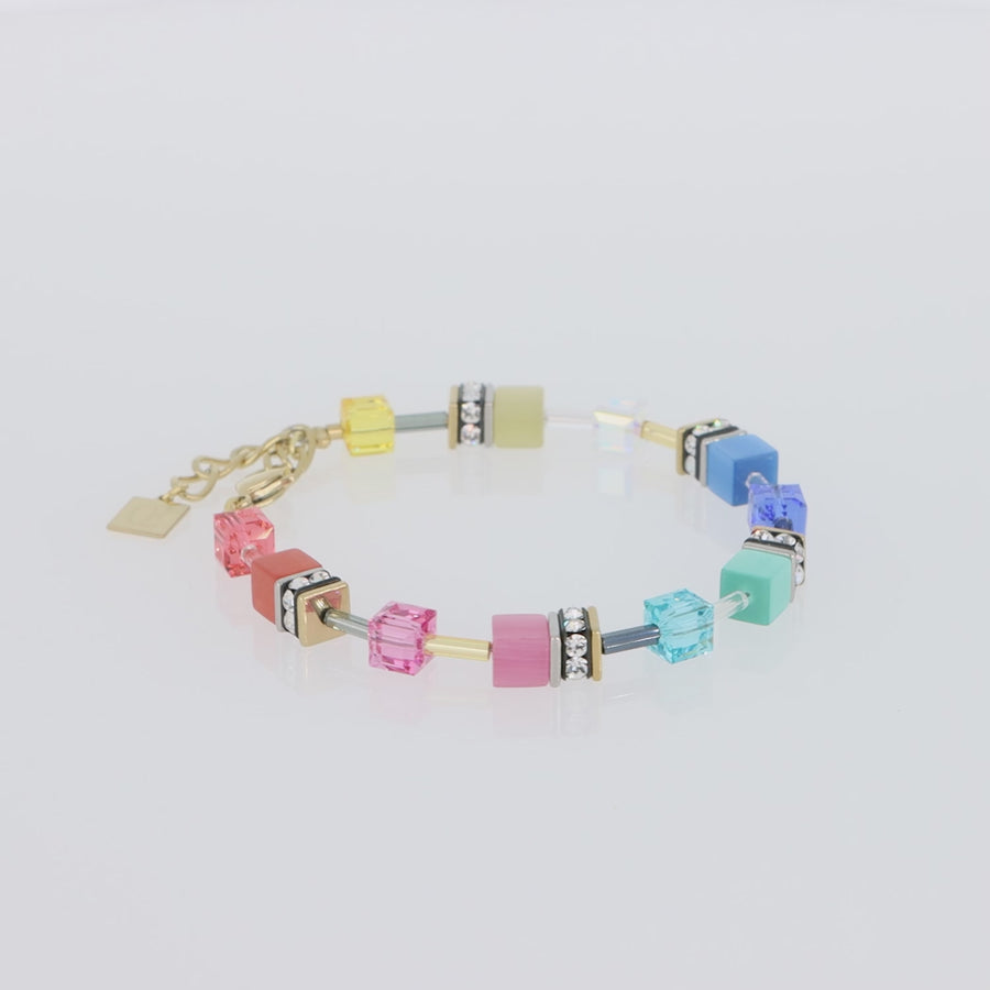 GeoCUBE® Iconic Classic Multicolour Gold bracelet